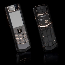 Vertu Signature S Design Pure Black Gold Black Crocodile EXCLUSIVE