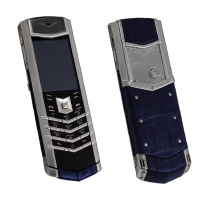 Vertu Signature S Design Steel Dark Blue Crocodile EXCLUSIVE