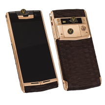 Vertu Signature Touch Gold Brown Piton Leather EXCLUSIVE