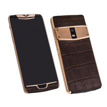 Vertu Constellation X Gold Brown Crocodile Leather Exclusive