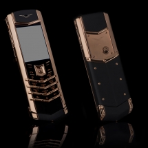 Vertu Signature S Design Yellow Gold Black Leather