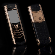 Vertu Signature S Design Gold Black Crocodile Leather EXCLUSIVE