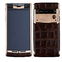 Vertu Signature Touch Gold Brown Crocodile Leather EXCLUSIVE